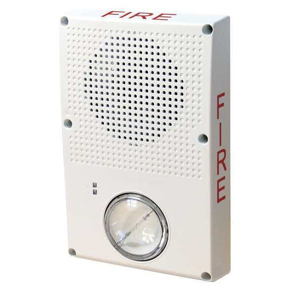 Outdoor Speaker Strobe, Marked Fire, White