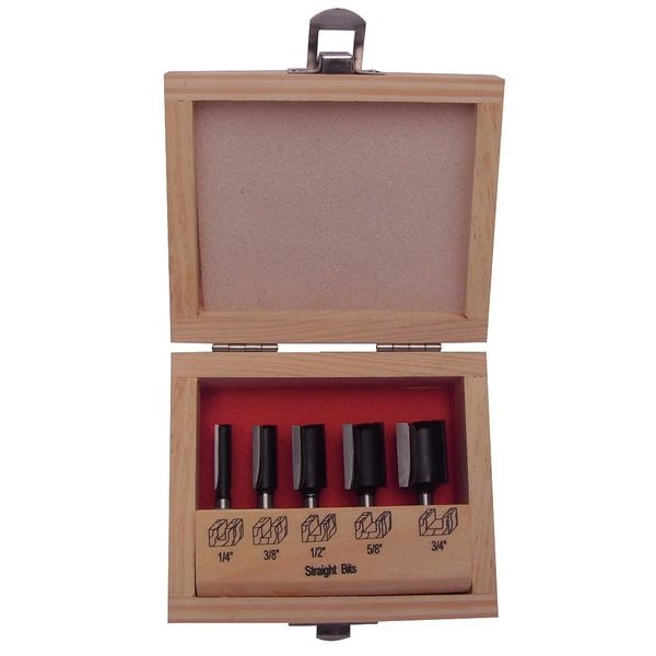 Router Bit Set, 5 Pc