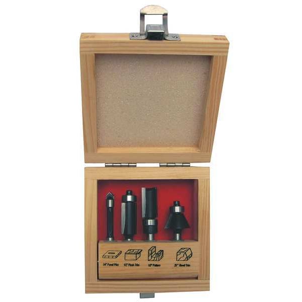 Router Bit Set, 4 Pc