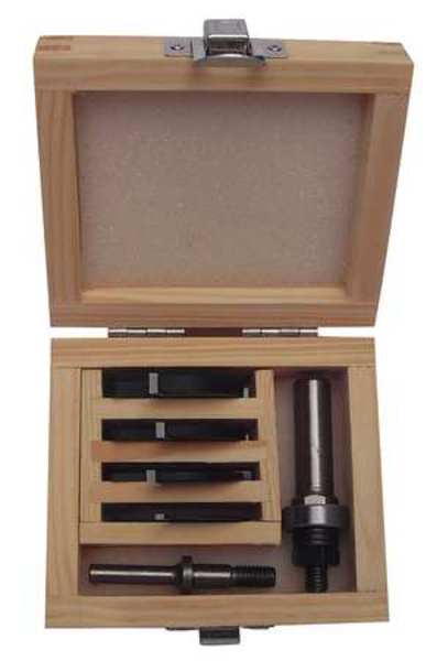 Router Bit Set, Slot Cutter, 1/4S, 6 Pc