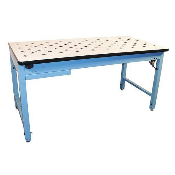 Bolted Workbench, Laminate, 60 in W, 30 in to 36 in Height, 800 lb, Straight