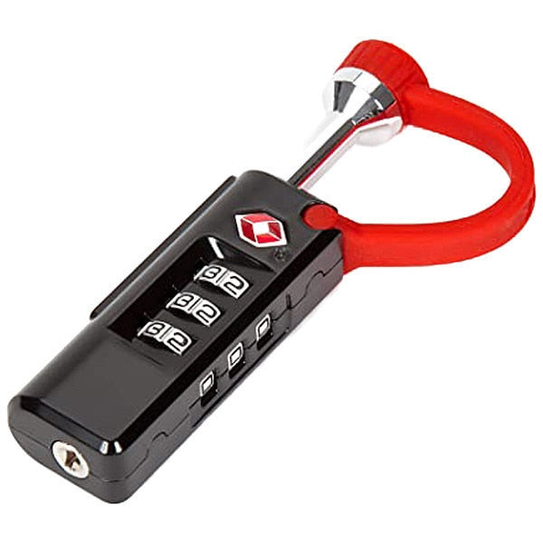 Luggage Lock, Standard Shackle, Rectangular Die Cast Zinc Body, Hardened Steel Shackle, 1/2 in W