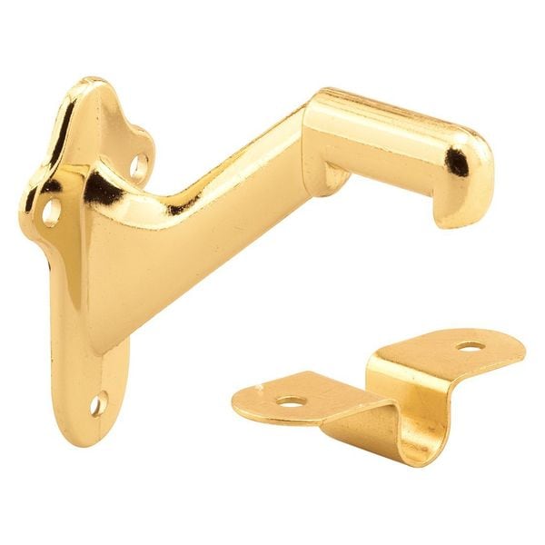 Hand Rail Brackets, Brass Plated, PK4