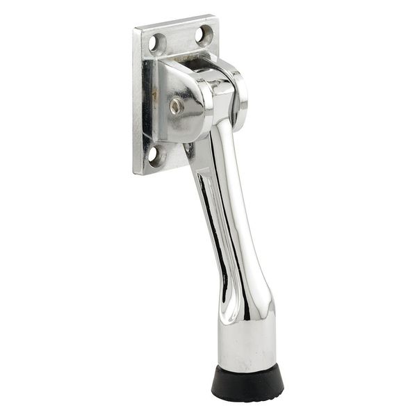 Kick-Down Door Holder, 4-Hole, Chrome Plated