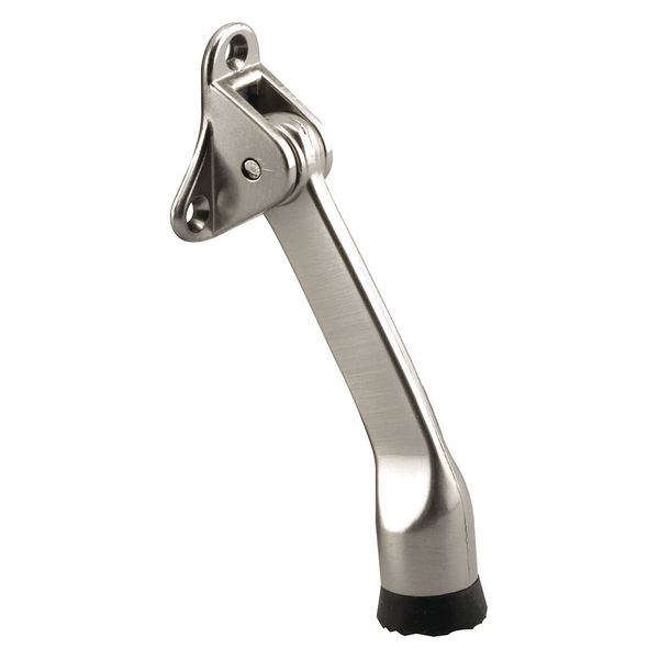 Kick-Down Door Holder, Satin Nickel, 3-Hole