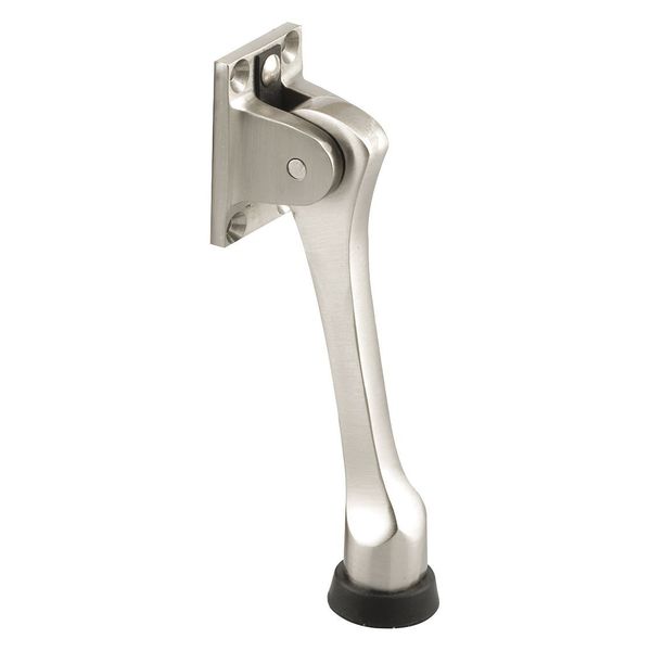 Kick-Down Door Holder, Satin Ni, 4-3/4