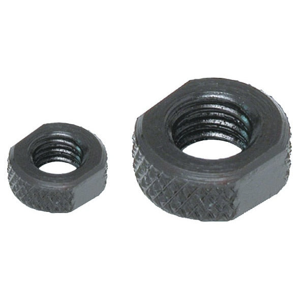 Knurled Round Nut, w/Flats, #8-32 Sz, Steel