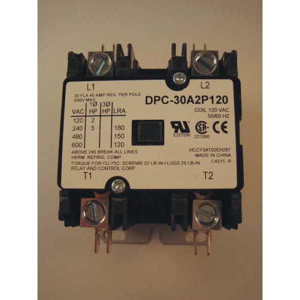120VAC Definite Purpose Contactor 2P 30A