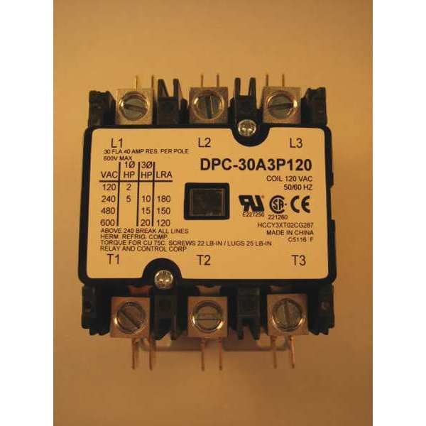 120VAC Definite Purpose Contactor 3P 30A