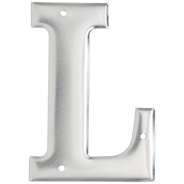 Letter, Aluminum, Roman, 3 in. H, L, PK10