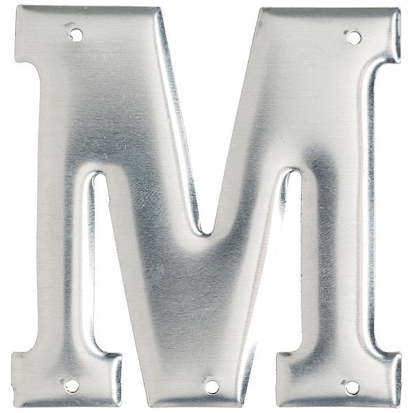 Letter, Aluminum, Roman, 3 in. H, M, PK10