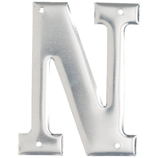 Letter, Aluminum, Roman, 3 in. H, N, PK10