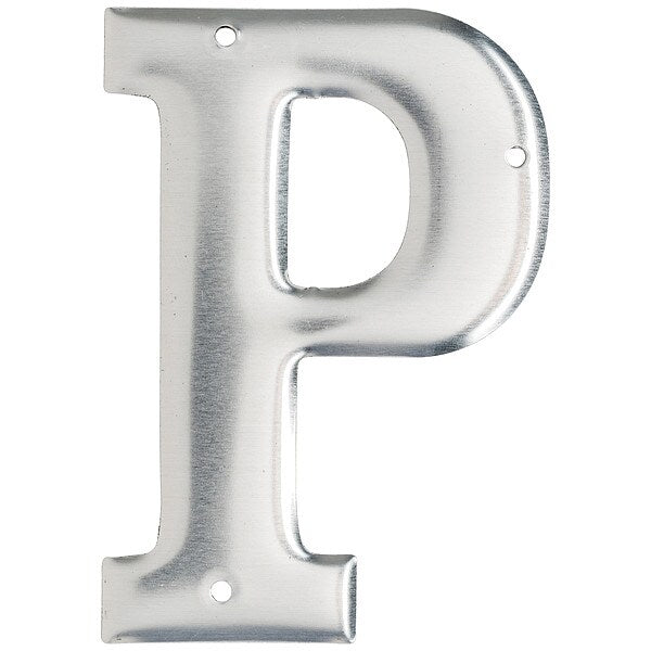 Letter, Aluminum, Roman, 3 in. H, P, PK10
