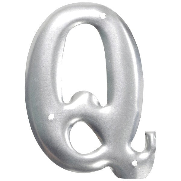 Letter, Aluminum, Roman, 3 in. H, Q, PK10
