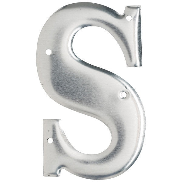 Letter, Aluminum, Roman, 3 in. H, S, PK10