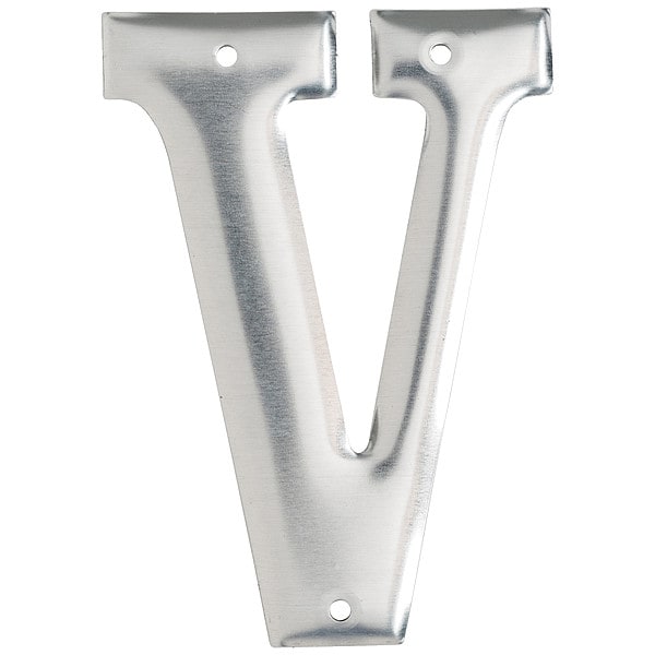 Letter, Aluminum, Roman, 3 in. H, V, PK10