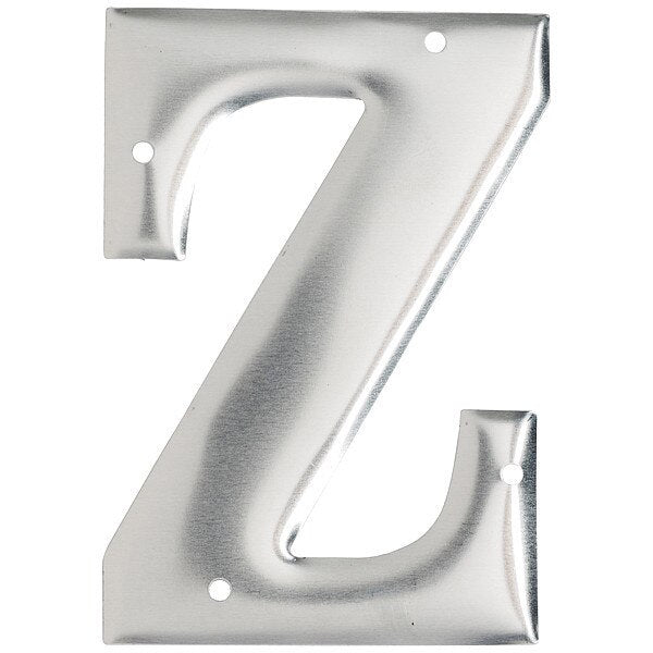 Letter, Aluminum, Roman, 3 in. H, Z, PK10