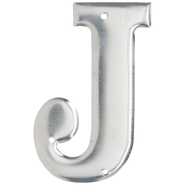 Letter, Aluminum, Roman, 3 in. H, J, PK10