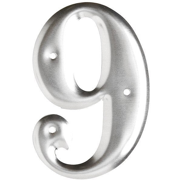 Number, Aluminum, 3in H, 9, PK10
