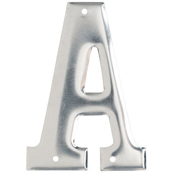 Letter, Aluminum, Roman, 3 in. H, A, PK10