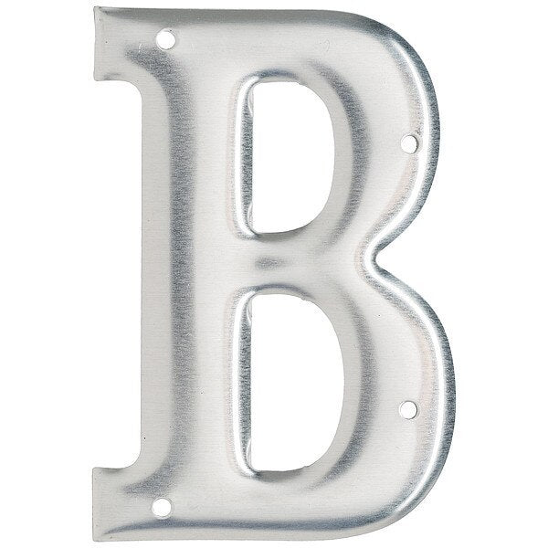 Letter, Aluminum, Roman, 3 in. H, B, PK10