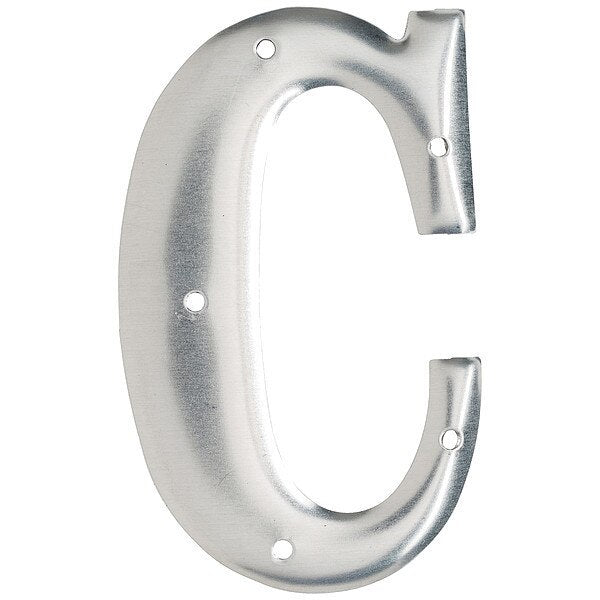 Letter, Aluminum, Roman, 3 in. H, C, PK10
