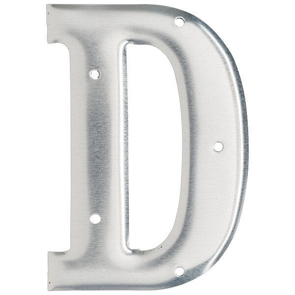 Letter, Aluminum, Roman, 3 in. H, D, PK10