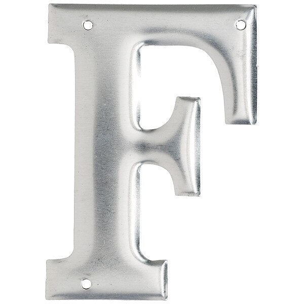 Letter, Aluminum, Roman, 3 in. H, F, PK10
