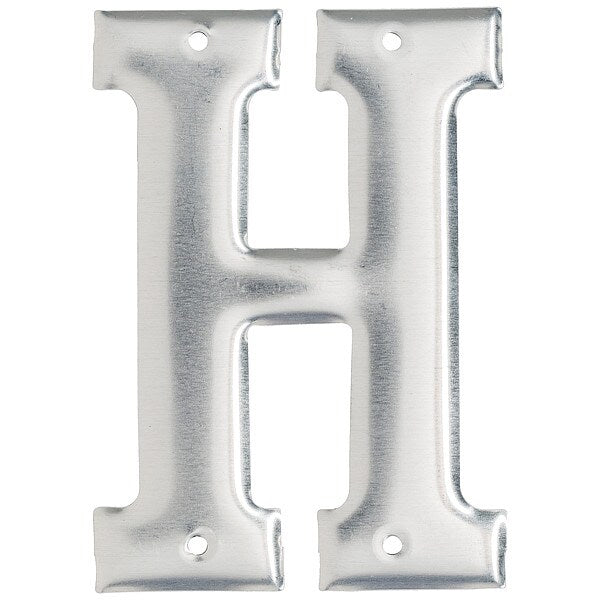 Letter, Aluminum, Roman, 3 in. H, H, PK10