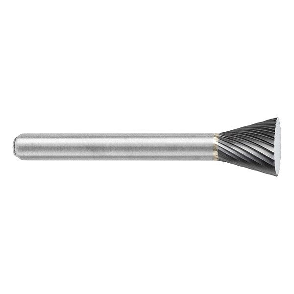 Carbide Bur, Inverted Cone, 1/4in, Single