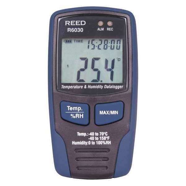 Temperature and Humidity Datalogger, -40 to 158Â°F (-40 to 70Â°C), 0-100%RH