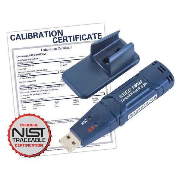 Temperature and Humidity USB Datalogger, -40 to 158Â°F (-40 to 70Â°C), 0-100%RH with NIST Calibration Certificate