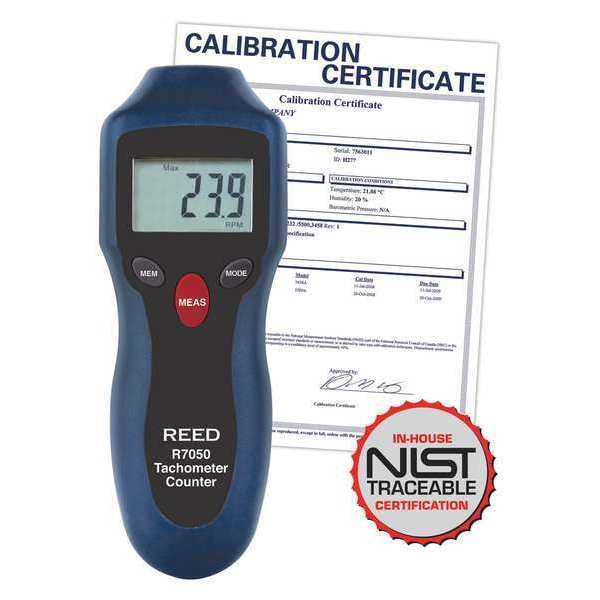 Compact Photo Tachometer and Counter with NIST Calibration Certificate
