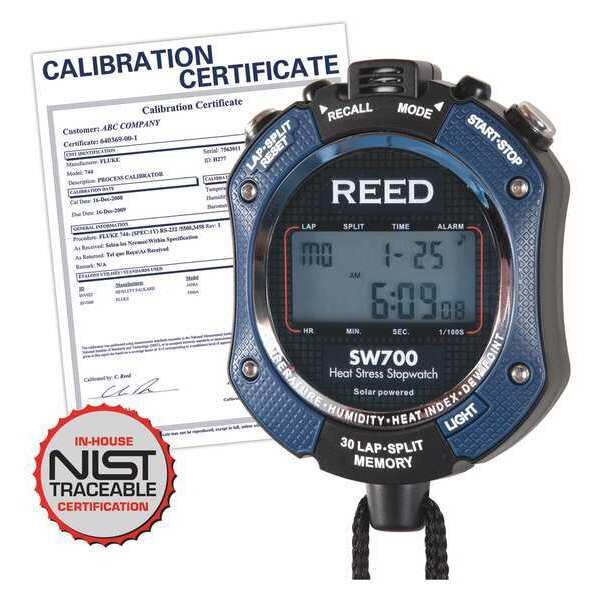 Heat Stress Stopwatch with NIST Calibration Certificate