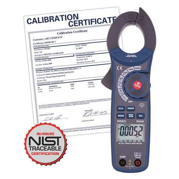 1000A AC/DC Clamp Meter w/Temperature and Non-Contact Voltage Detector