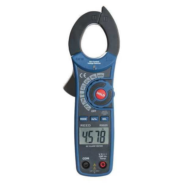 AC Clamp Meter with Temperature and Non-Contact Voltage Detector, 400A