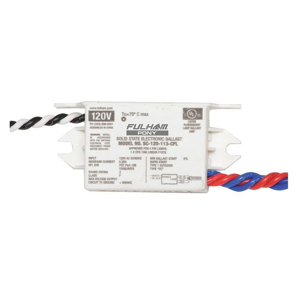 RS Ballast, 120V, 18W, Quad/Triple CFL