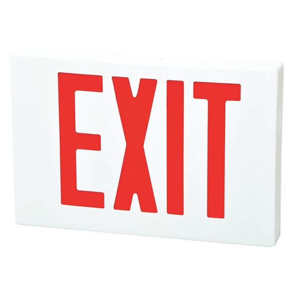 LED Emergency Exit Sign, White, Green, FHEX21WRACDC