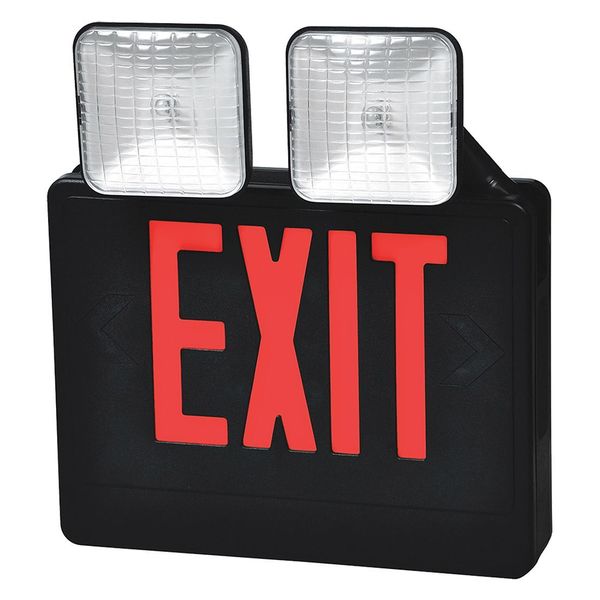 LED Emergency Combo Unit, Black, Red, FHEC31BR