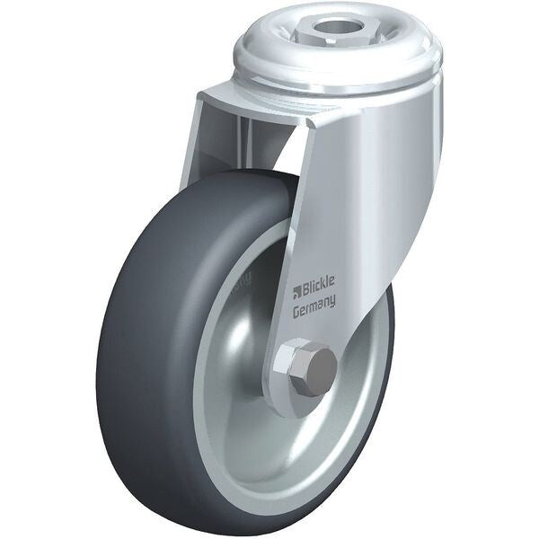 Kingpin Swivel Caster, TPR, 3-1/8