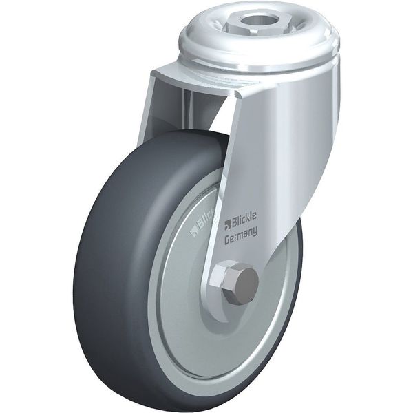 Kingpin Swivel Caster, TPR, 3-1/8
