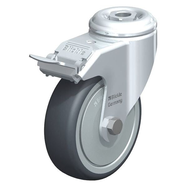 Kingpin Swivel Caster, TPR, 3-1/8