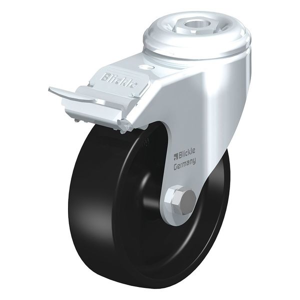 Kingpin Swivel Caster, Blk Nylon, 4