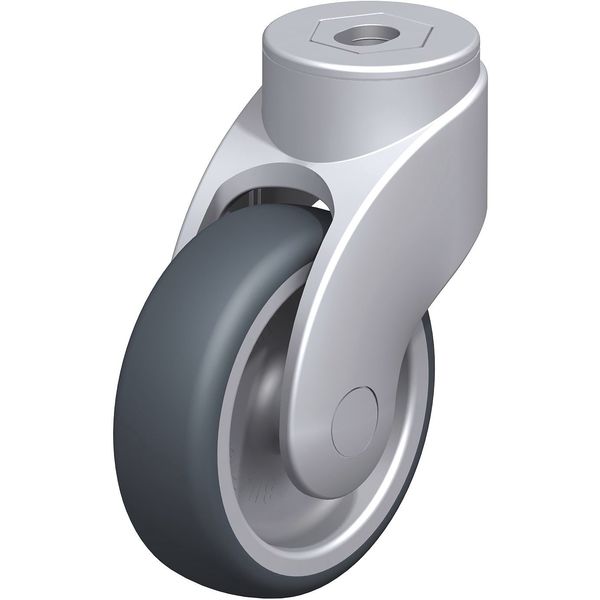 Kingpin Swivel Caster, TPR, 4