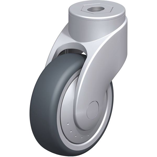 Kingpin Swivel Caster, TPR, 4