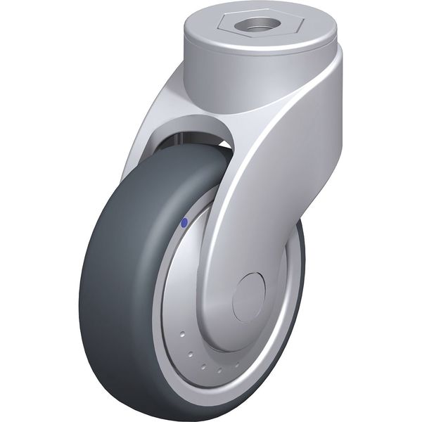 Kingpin Swivel Caster, TPR, 4