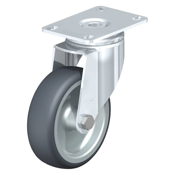Swivel Plate Caster, TPR, 4