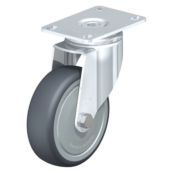 Swivel Plate Caster, TPR, 3-1/8