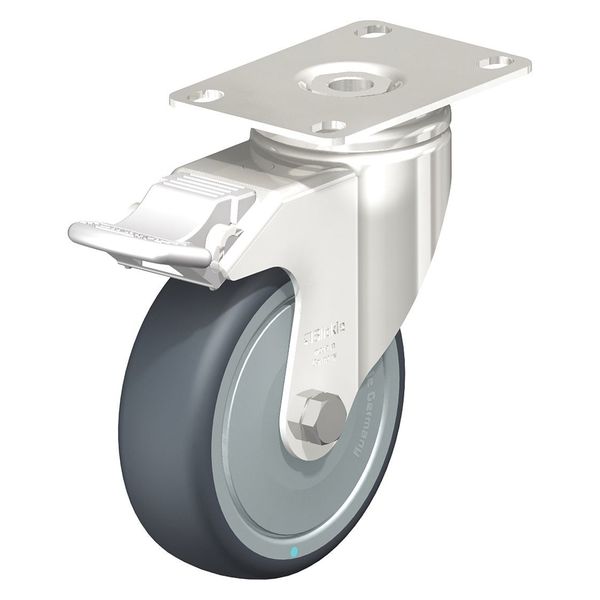 Swivel Plate Caster, TPR, 4