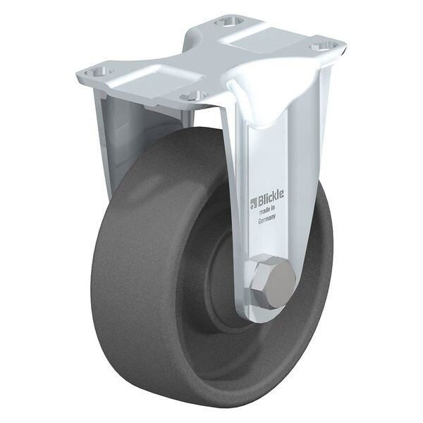 Rigid Plate Caster, Gry Nylon, 5